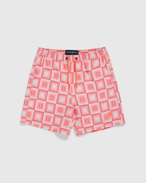 Slip de Bain Psycho Bunny Utica Swim Trunk Corail Enfant | CKX-70999728